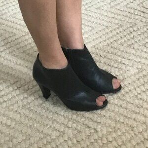 Eric Michael Leather Peep Toe Bootie